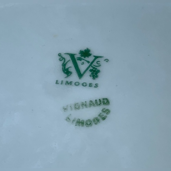 Vintage Limoges France Vignaud Square Gold Trim Lidded Vegetable Serving Bowl - Picture 10 of 16